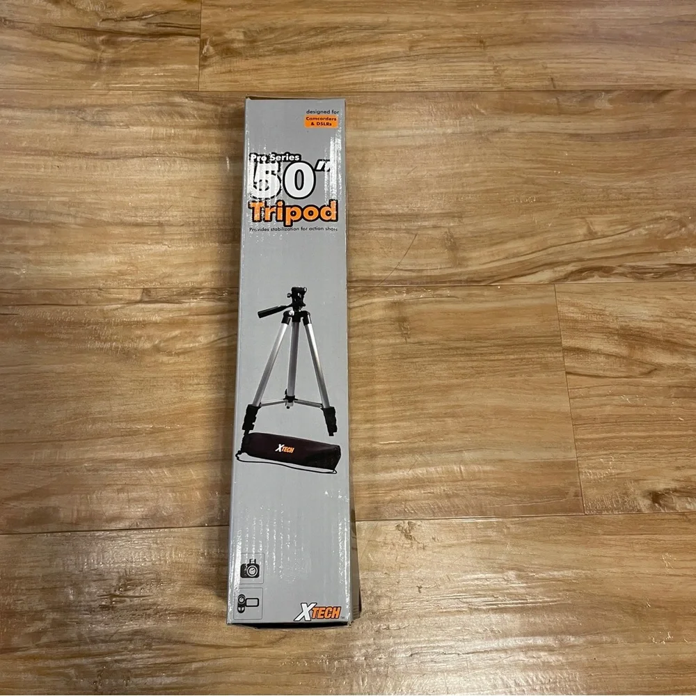 XTech XH50TRS 50-Inch Pro Series Tripod, Open Box, New, For Camcorders/DSLRs